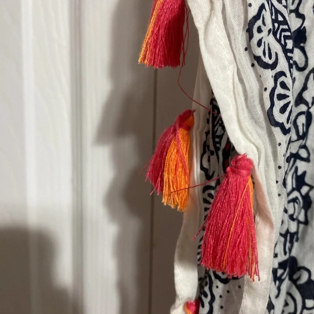 J. Jill floral swim cover up tassel trim size Small - large - Picture 10 of 11